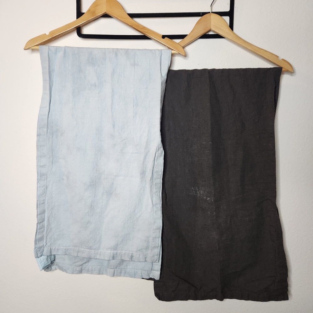 Ikea Marknad Blue & Black Linen Cotton Table Runners